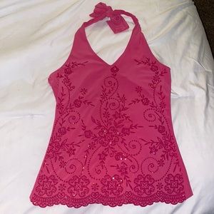 No tag but looks like medium/small. Hot pink